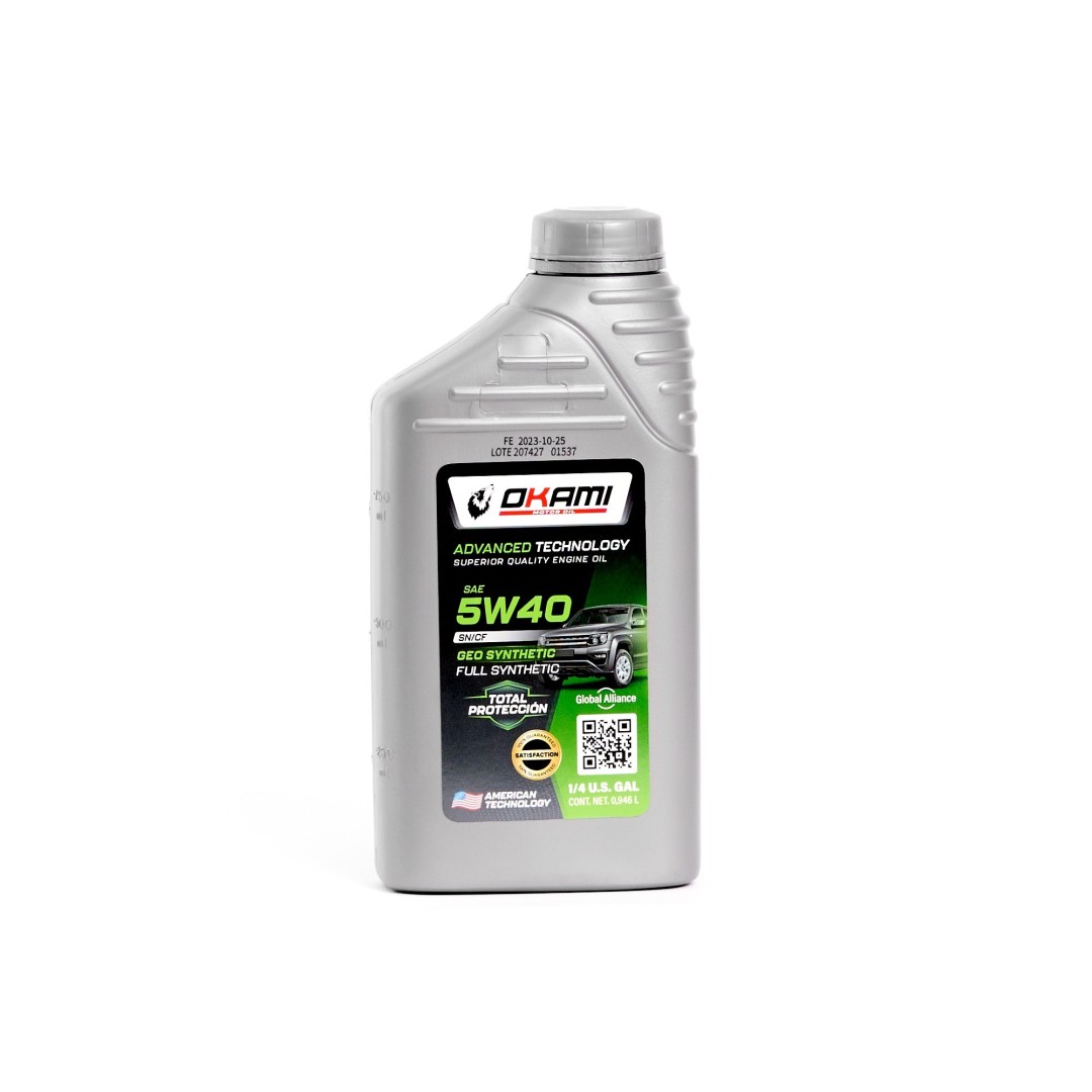 MOTORES GASOLINA ACEITE SAE 5W40 FULL SYNTETHIC SN/CF  1LT