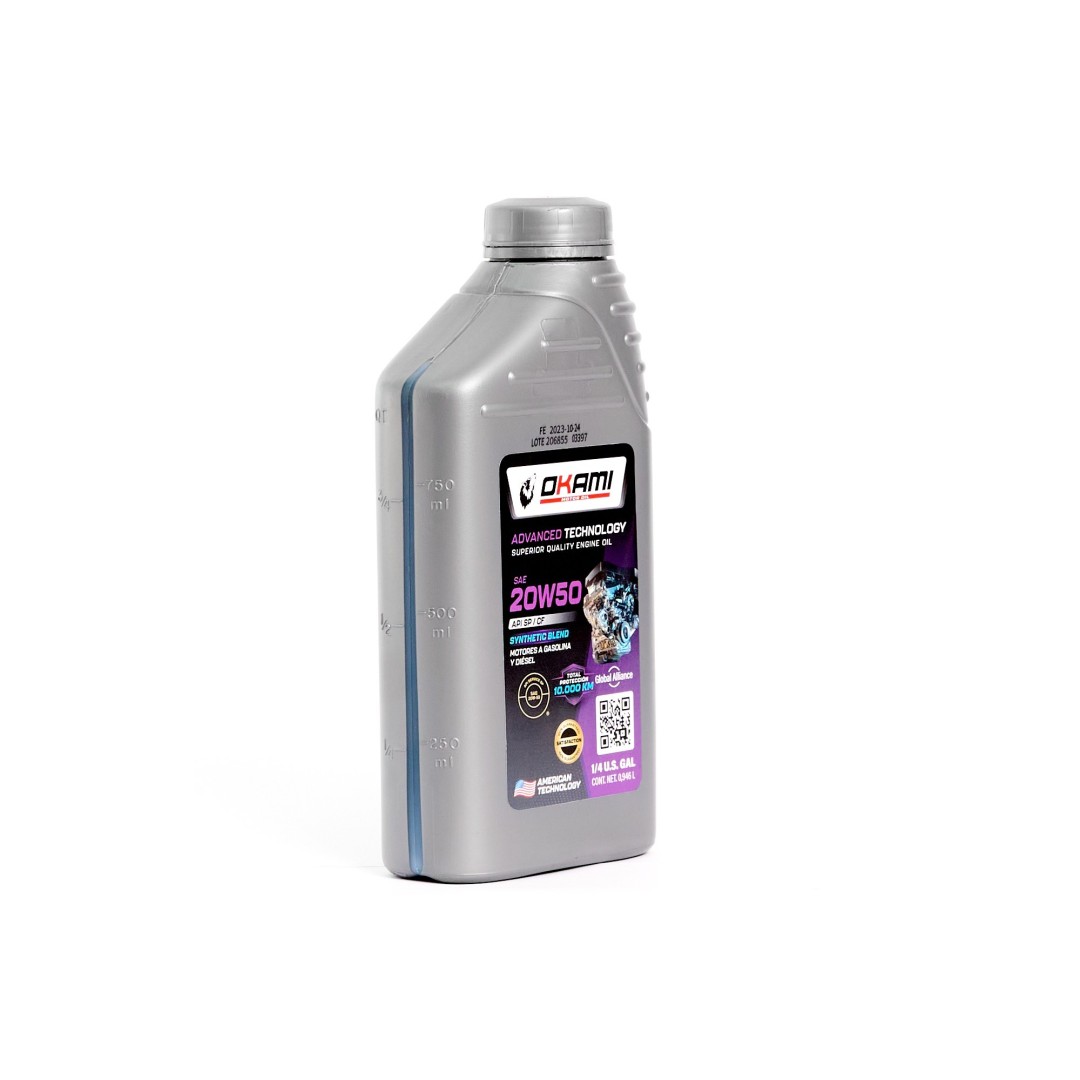 MOTORES GASOLINA ACEITE SAE 20W50 SEMI-SINTETI SB/SP/CF 1LT