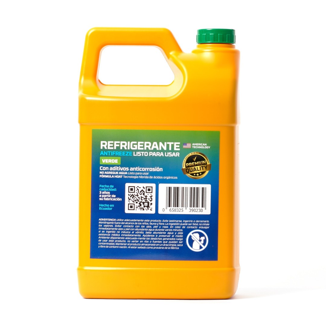 REFRIGERANTE Y ANTICONGELANTE REFRIGERANTE VERDE 1GL